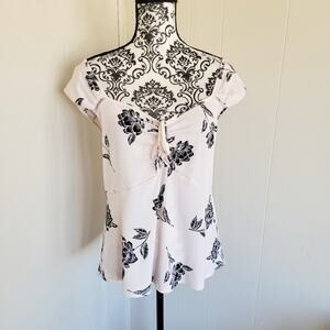 Candies Off Shoulder Floral Print Blouse